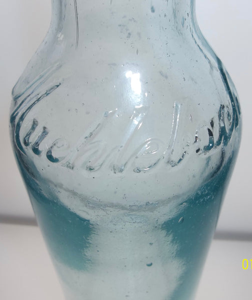 Muehlebach Beer Bottle in Light Blue from Kansas City