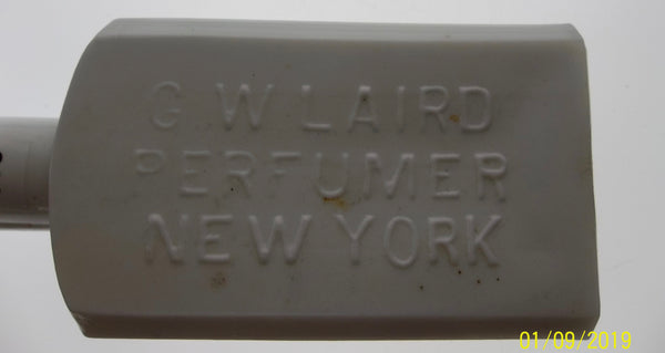 Milk Glass G.W. Laird Perfumer Bottle from New York