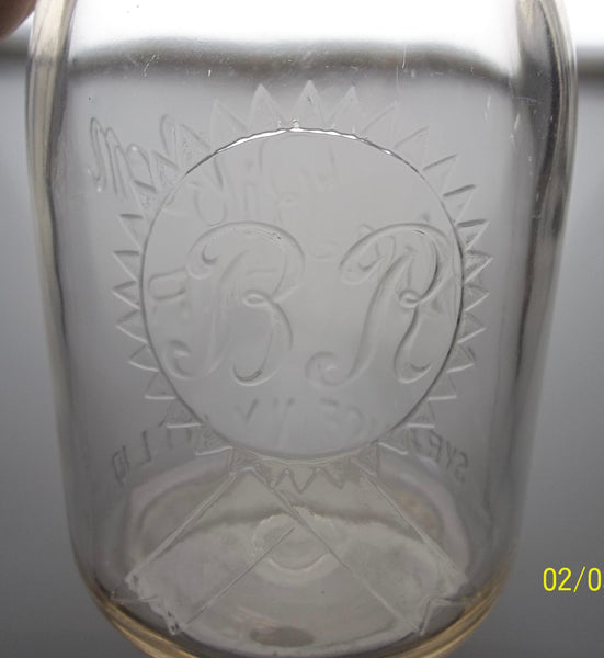 Blue Ribbon Dairy Milk Bottle from Syracuse, New York