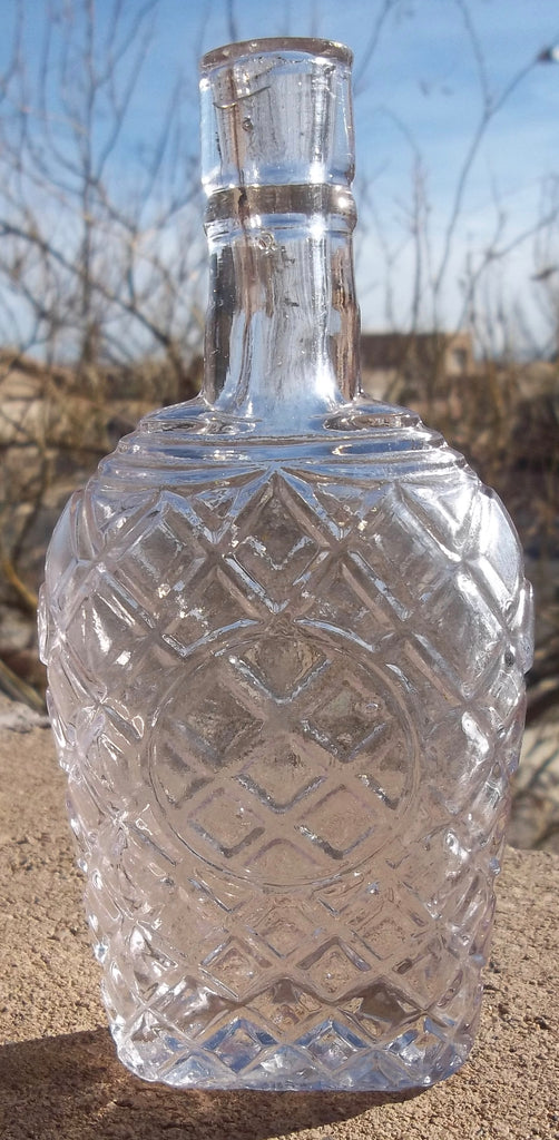 Quilted Whiskey Flask from 1880's
