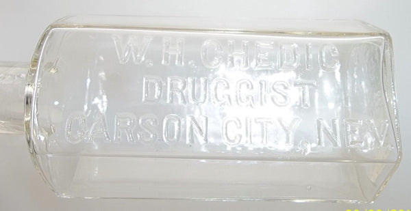 Sparkling W.H. Chedic Druggist Bottle from Nevada