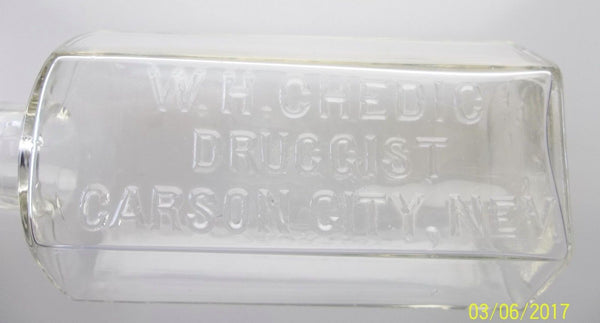 Sparkling W.H. Chedic Druggist Bottle from Nevada