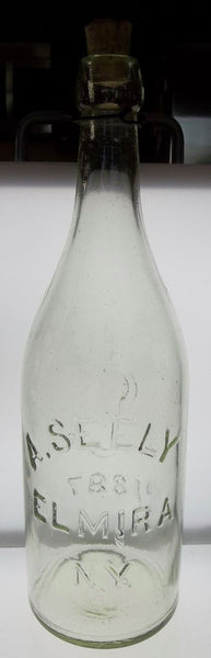 1887 A. Seely Soda Bottle from Elmira, NY with Original Wire Closure!