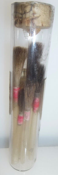 Bottle of C.H. Pencils Brushes w/ Original Cork, Content & Label from St. Louis