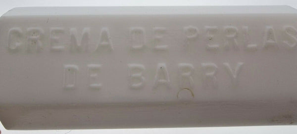 Milk Glass Barry's Pearl Cream Bottle