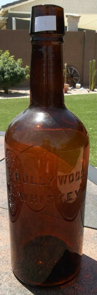 Hollywood Whiskey Bottle in Dark Amber