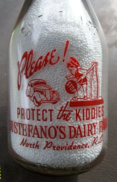Di Stefano's Dairy Farm Store Milk Bottle from North Providence, R.I.